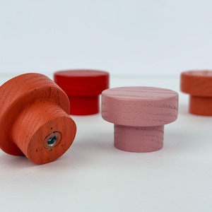 Wood drawer round handles, small round knobs, wood dresser knob, minimalist handle, custom cabinet knob, wood cabinet pulls, drawer handle