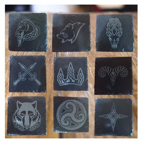 Slate Elder Scrolls Skyrim Holds Coasters