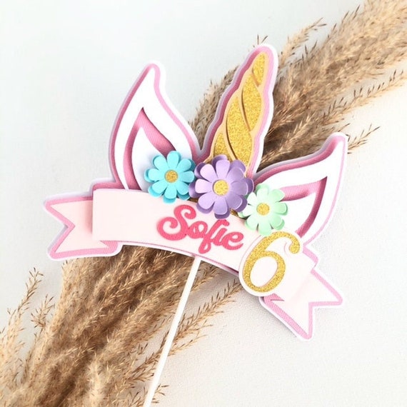 Unicorn Cake Topper | Silhouette Studio | instant download | PDF JPG SVG