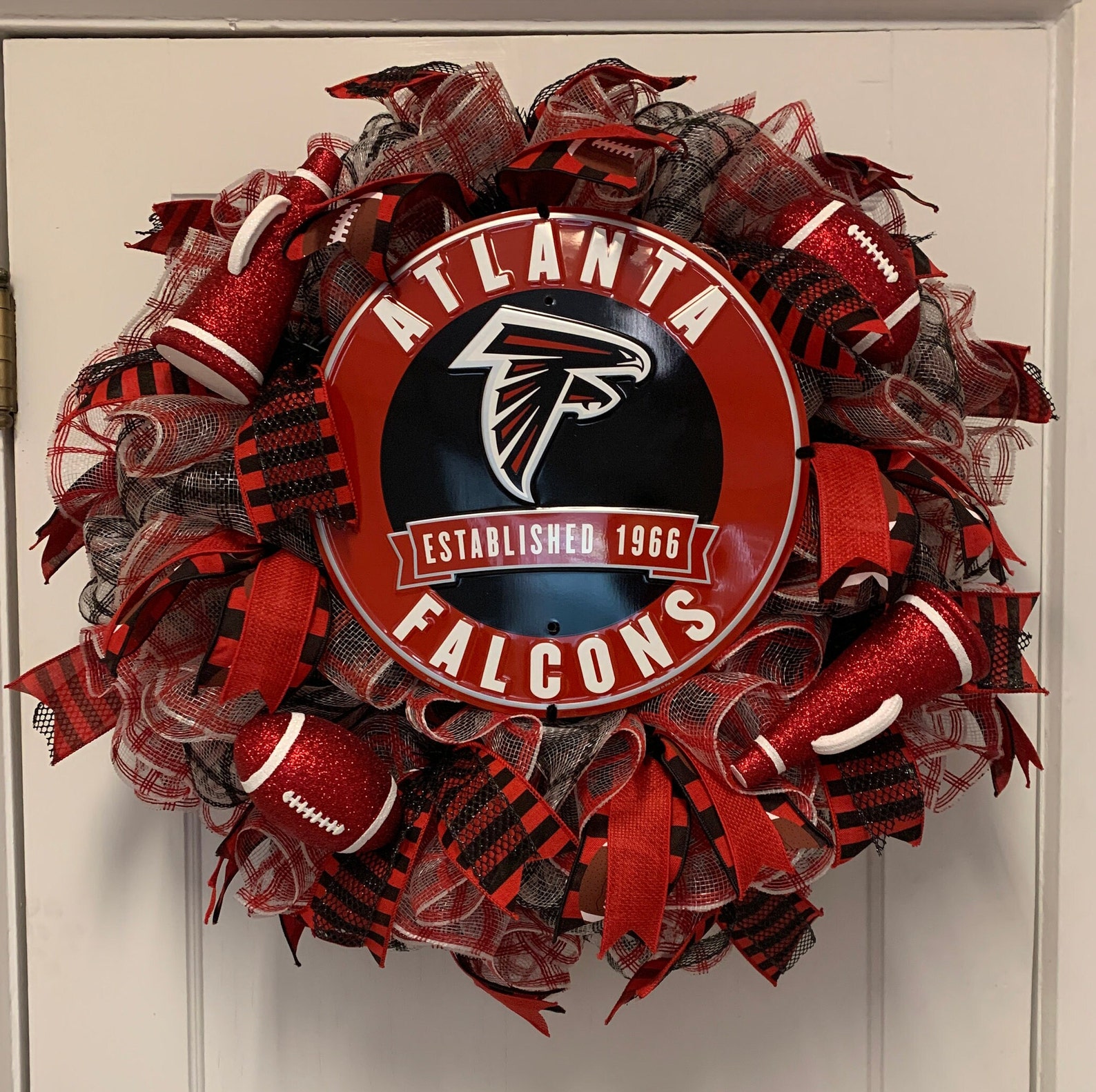 Atlanta Falcons Football Wreath| Falcons Wreath| Rise up Falcons Wreath ...