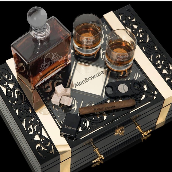 Cigar and Whiskey Gift Set Etsy