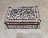 Mother of Pearl Jewelry Box Made with Inlaid Craftsmanship, Gift for Mom, Rectangular Handmade Storage Box