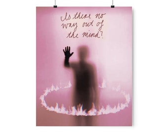 Out Of Mind (digitale collage, psychedelische kunst, surrealistische kunst, donkere esthetiek, kunst aan de muur, kunstprint)