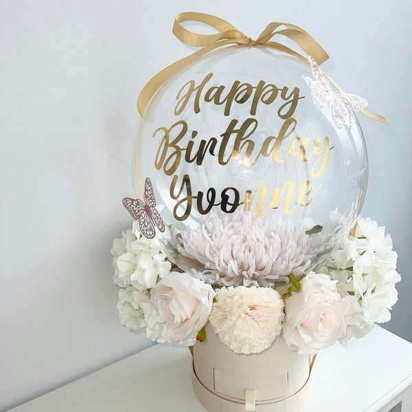 Personalised balloons. Hot air balloon bouquet. Mothers day balloon, Mothers day gift, Happy birthday gift, Baby shower gift, Any occasion.