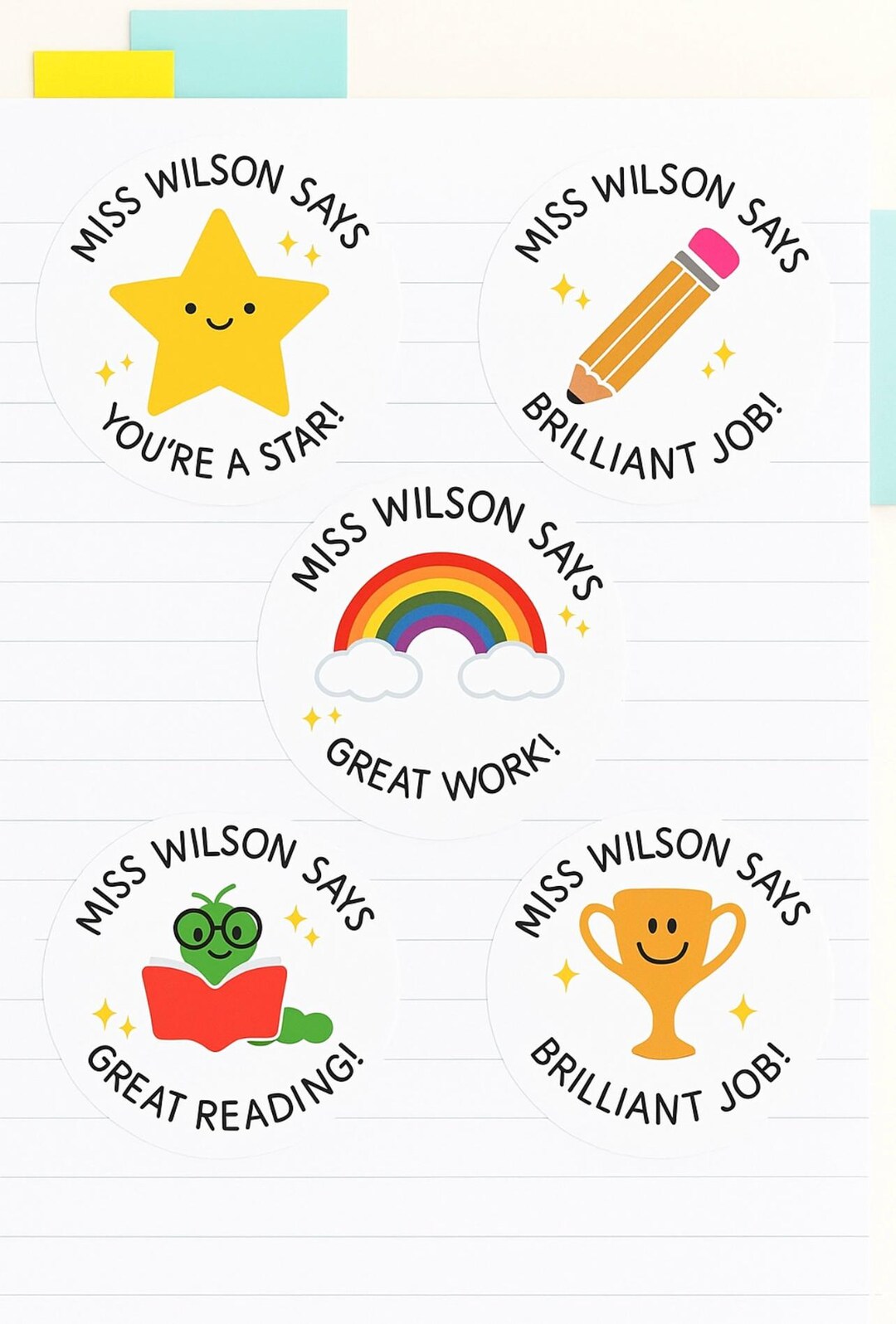 Personalised Teacher Reward Stickers: Back to School, Personalised ...