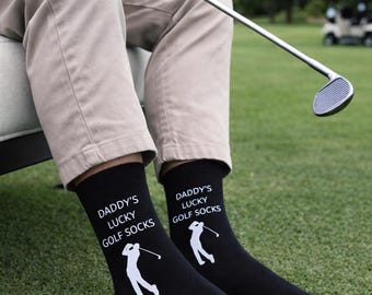 Chaussettes de golf personnalisées, chaussettes de golf porte-bonheur, cadeau fantaisie amusant, cadeau de golf, cadeau de professeur, rembourrage de bas, cadeau d'anniversaire, idée cadeau de golf.