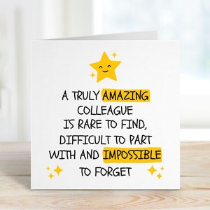 Special Work Colleague Card, Thank You, Retirement, Leaving