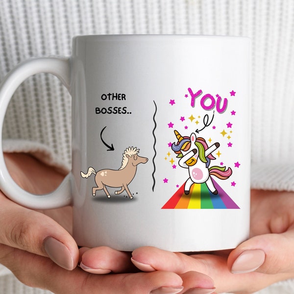 Funny Mug For Boss Personalised Gift For Boss Unicorn Mug