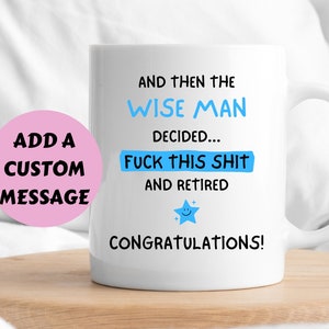 Colleague Retirement Gift For Men, The Wise Man Retired Mug, Retirement Gift For Men, Friend Retirement Gift, Retirement Gift For Men Funny