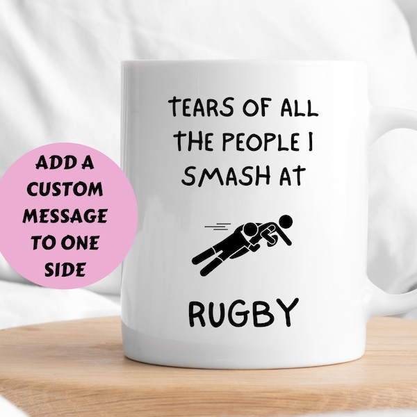 Rugby Mug, Tears Of The People I Smash At Rugby Mug, Funny Rugby Gift, Funny Rugby Mug, Sports Mug, Funny Gift For Rugby Player, Novelty Mug