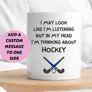 Hockey Lover Gift, In My Head I&#39;m Thinking About Hockey Mug, Hockey Gifts, Funny Hockey Gifts, Mug For Hockey Player
