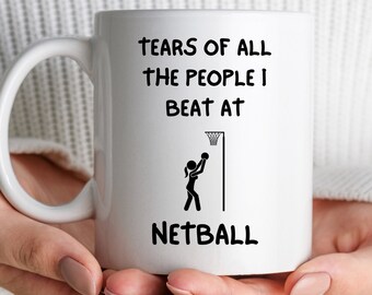 Funny Netball Player Mug Best Gift for Her Novelty Coffee Present for Wife or Girlfriend Team End of Season Birthday Christmas Personalised