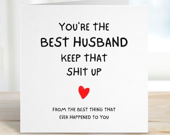 Husband Birthday Card From Wife, You're The Best Husband Birthday Card, Husband Birthday Card Funny, Funny Birthday Cards For Husband