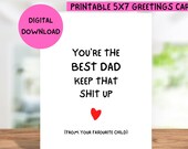 PRINTABLE Birthday Card For Dad, Birthday Card For Dad, 5x7 Birthday Card For Dad, Dad Birthday Card Printable, Funny Printable Card For Dad