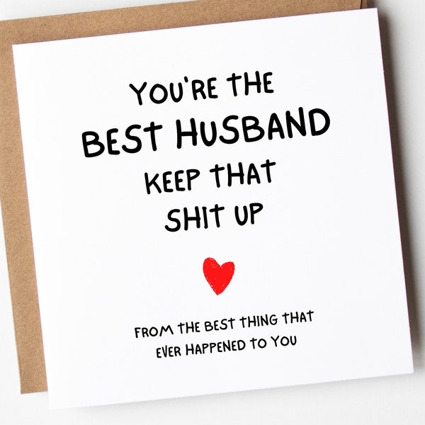 Husband Birthday Card From Wife, You're The Best Husband Birthday Card, Husband Birthday Card Funny, Funny Birthday Cards For Husband