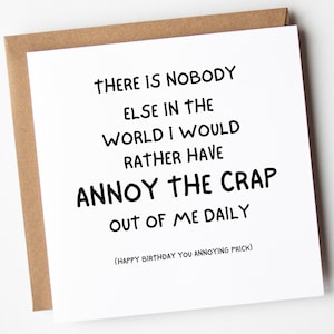 There Is Nobody Else I Would Rather Have Birthday Card, Rude Birthday Card for Husband, Boyfriend, Funny Cards, Funny Birthday Card