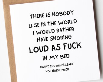 2nd Anniversary Card, Funny Anniversary Card, Funny Card For Our Anniversary