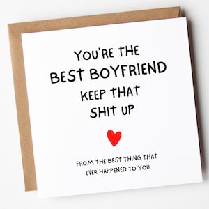 Funny Card For Boyfriend, You're The Best Boyfriend Card, Boyfriend Birthday Card Funny, Boyfriend Birthday Card