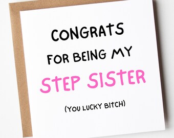 Step Sister Birthday Card - Etsy