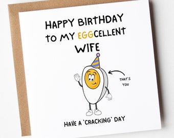 Funny Wife Birthday Card, Happy Birthday To Me Excellent Wife, Birthday Card For Wife, Funny Card For Wife, Wife Birthday Card Funny