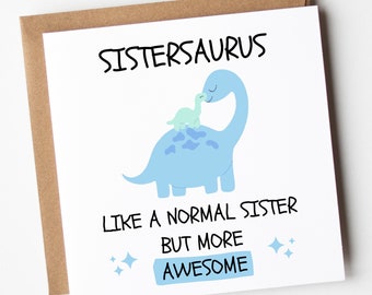 Big Sister Birthday Card, Like A Normal Sister But More Awesome Card, Sister Birthday Card, Sister Card Birthday