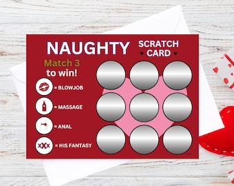 Birthday Scratch Card, Gift for Husband, Birthday Surprise Present, Adult Scratch Card, Funny Couples Gift, Birthday Gift Reveal For Him