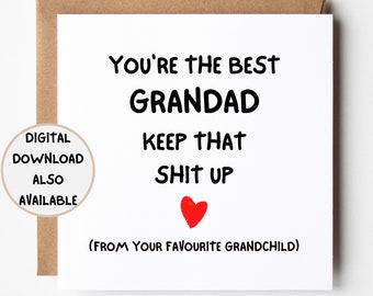 Happy Birthday To The Best Grandad, Personalised Birthday Card, Grandad Birthday Card, Grandpa, Pops, Papa, From Grandchild