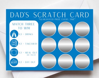 Birthday Gift for Dad, Birthday Scratch Card for Dad, Birthday Card for Father, Gift for Dad, Pops Birthday, Surprise Gift