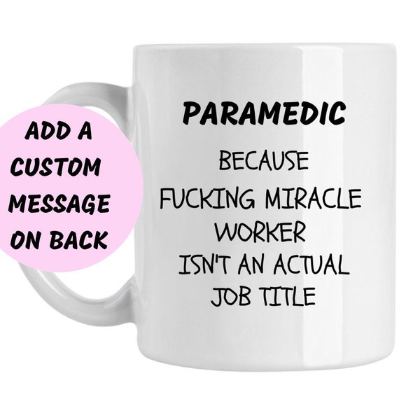 Personalised Paramedic Mug, Paramedic Birthday Gift, Mug For Colleague, Emergency Services Present, Qualified Medic Gift, Student Friend