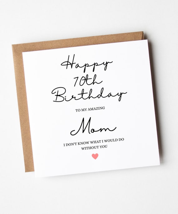 70th Birthday Card for Mum, Happy 70th Birthday Mom, Card for Mom, 70th Birthday Card for Mom, Card for Mums 70th, Seventy, - Etsy 70th Birthday Card for Mum, Happy 70th Birthday Mom, Card for Mom, 70th Birthday Card for Mom, Card for Mums 70th, Seventy, - Etsy