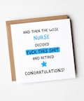 And The Wise Nurse Decided F*ck This And Retired Card, Nurse Retirement Card, Funny Retirement Card For Nurse, Retirement Card Funny
