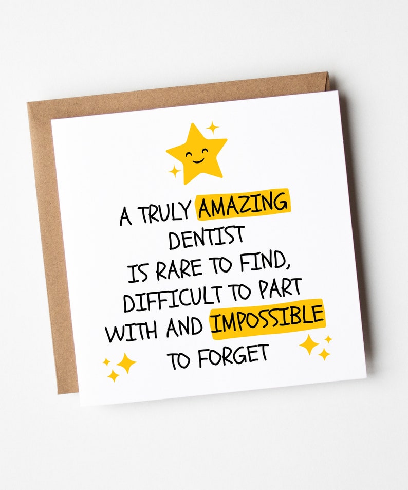 Thank You Card For Dentist, An Amazing Dentist, Dentist Card, Leaving Work, Retirement Card, Dentist Leaving Card, Friend Retirement Card image 1