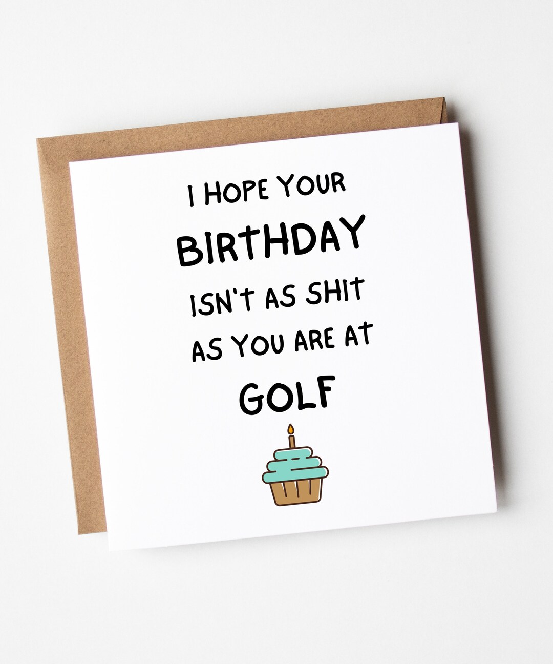 Golf Card, Golf Birthday Card, Funny Golf Birthday Card, Golf Themed Cards Etsy UK