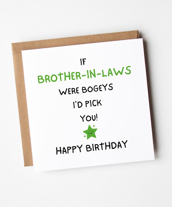 Regal Publishing Geburtstagskarte 'Brother In Law' – 22,9 X 15,2 Cm, Lustig & Britisch