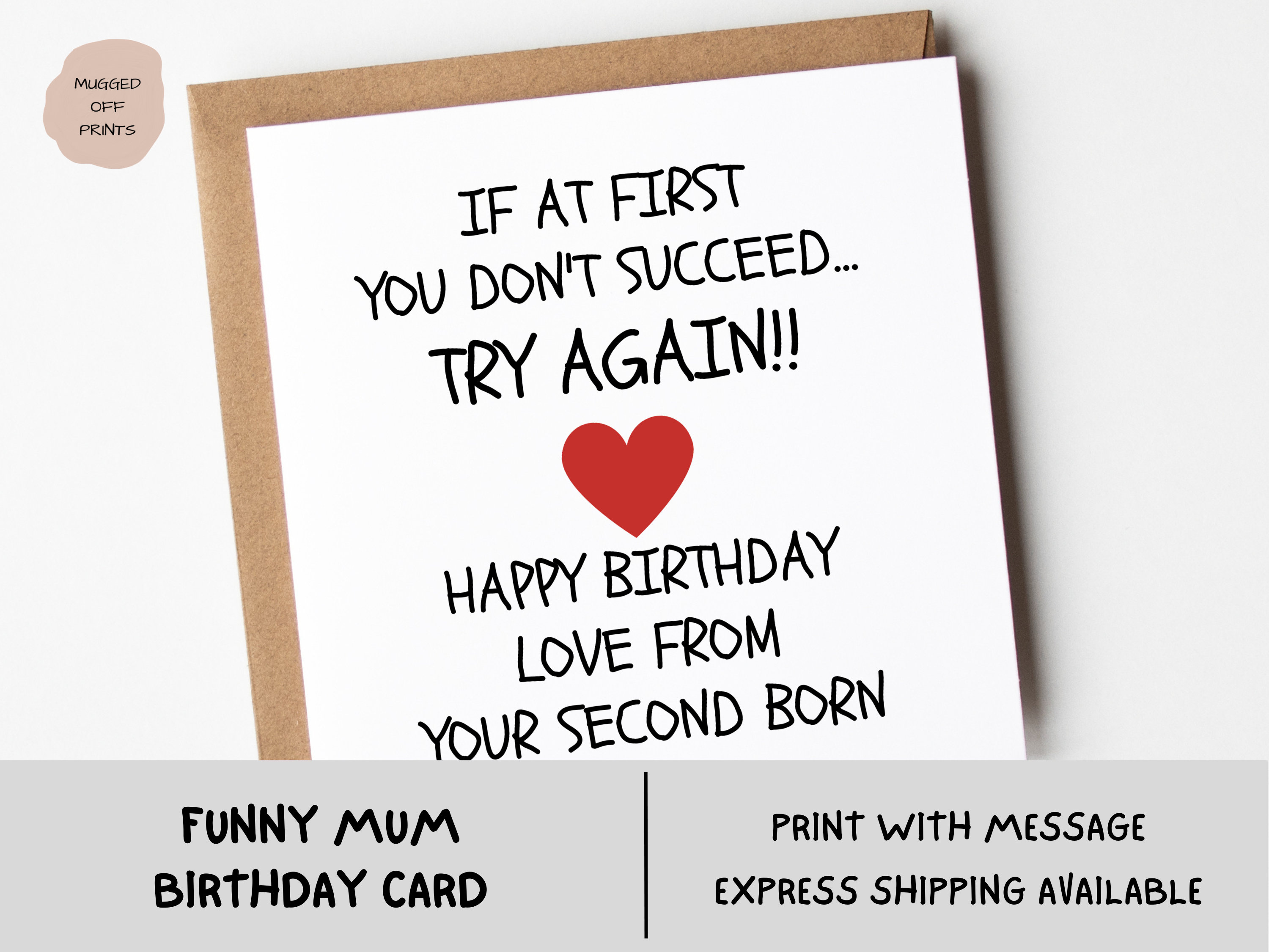 Funny Birthday Card Mum Birthday Card Funny Mom Birthday