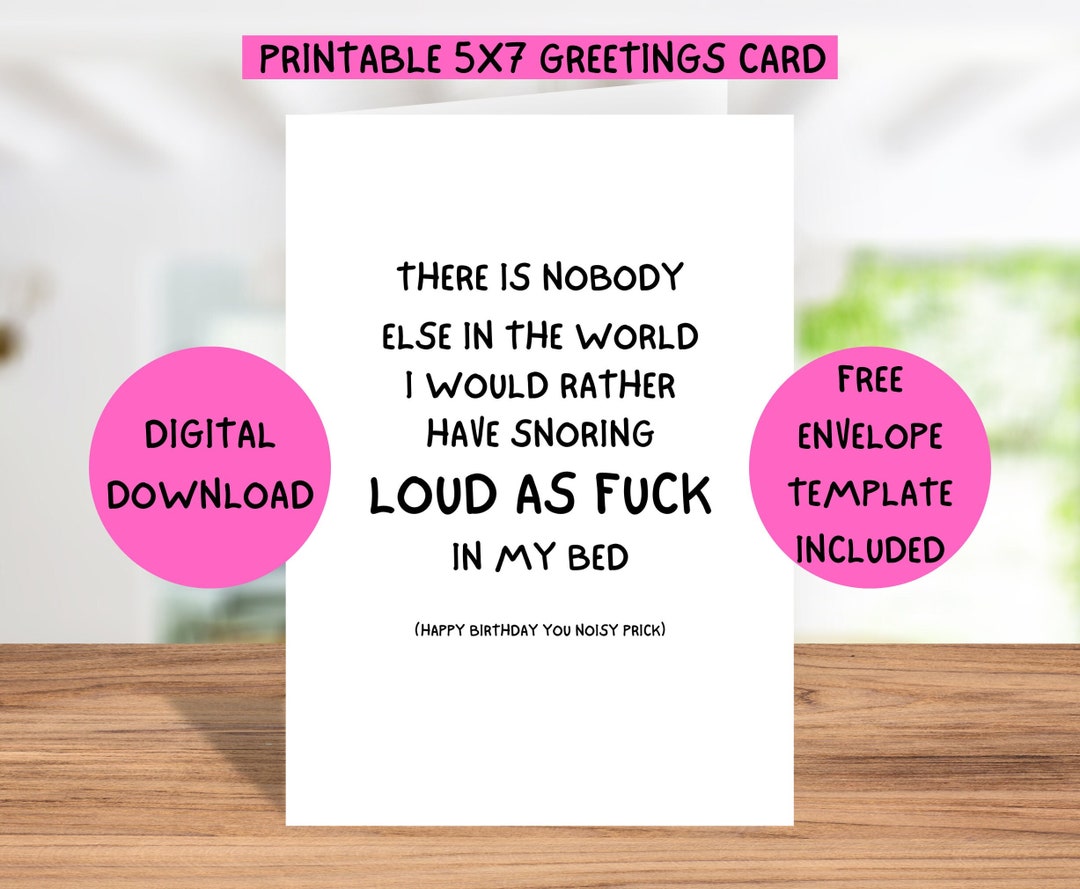 Printable Birthday Card for Boyfriend Funny Happy Birthday - Etsy