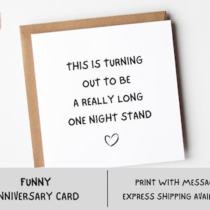 Funny Anniversary Card for Him - The Perfect Mix of Sweet and Snarky