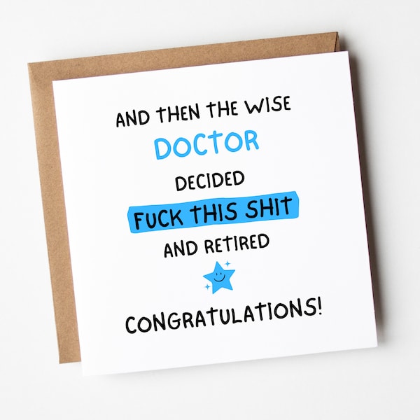 Funny Doctor Retirement Etsy