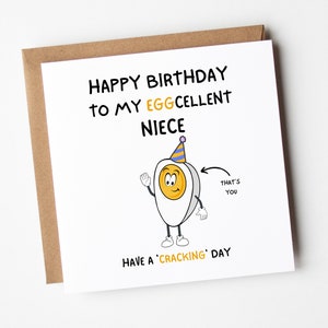Niece Birthday Card, Happy Birthday To My Excellent Niece, Funny Niece Birthday Card, Funny Birthday Card UK For A Nephew, Niece