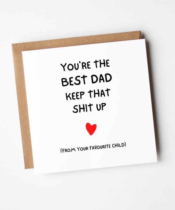 Funny Card for Dad You're the Best Dad Funny Card Funny Etsy UK