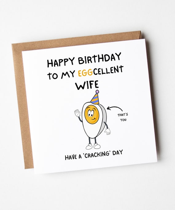 Funny Wife Birthday Card Happy Birthday to Me Excellent Wife Etsy