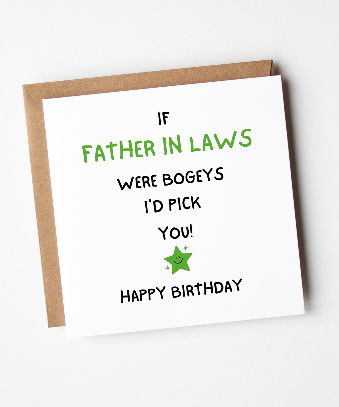 Father in Law Birthday Card, If Father in Laws Were Bogeys I'd Pick You  Card, Father in Law Card - Etsy, image size:1080x1296