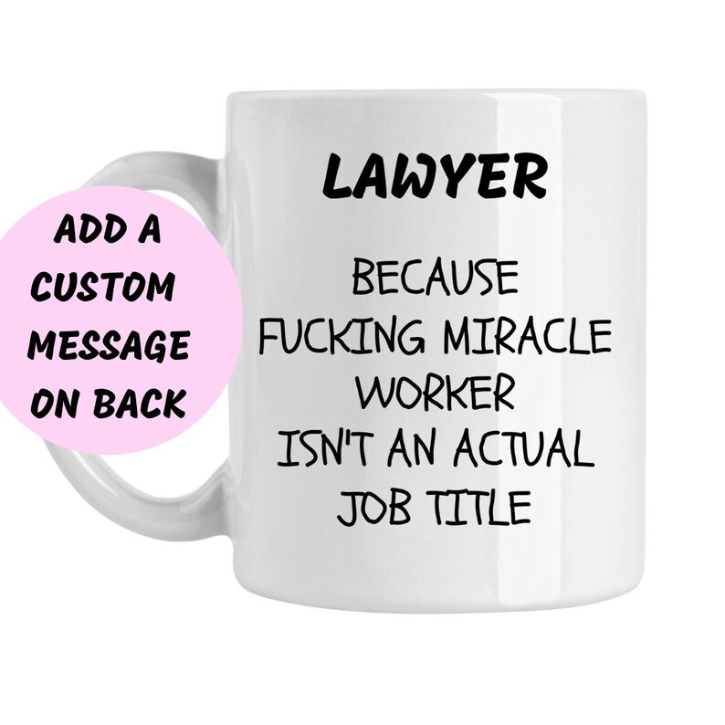 Advocaat Mok, Advocaat Dank u Gift, Het verlaten van werk, Pensioen Gift, Grappige Advocaat Gift, Advocaat Job Title Mug, Secret Santa Gift, Office Mug afbeelding 1