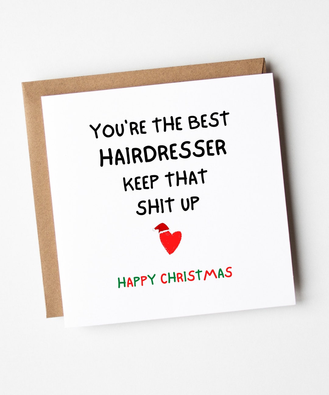 Christmas Card for Hairdresser Happy Christmas the Best Etsy UK