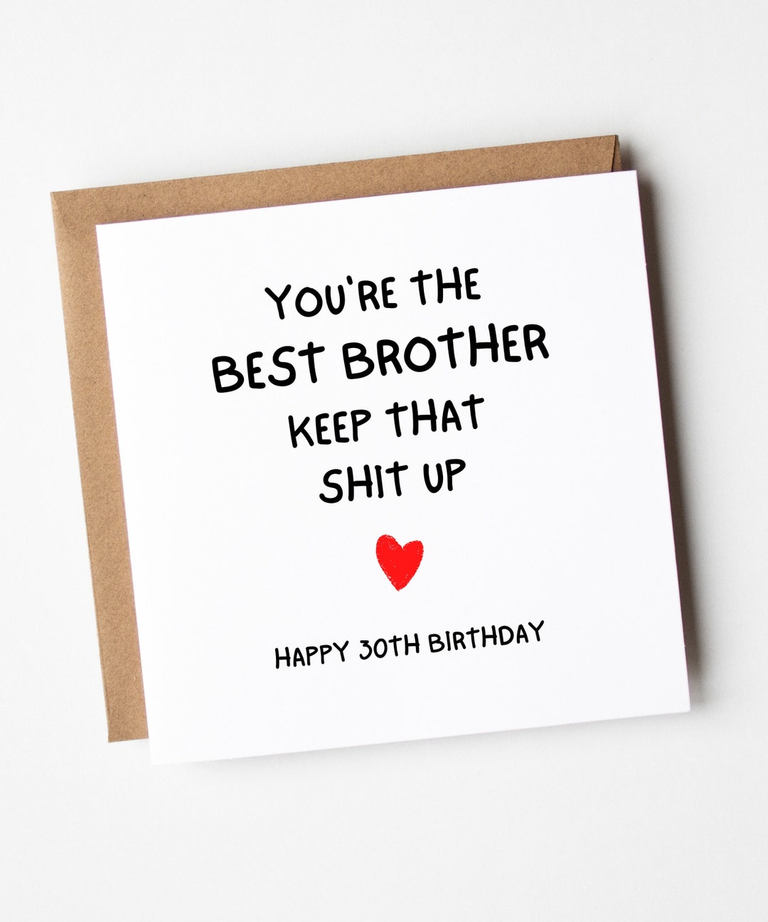 Brother 30th Birthday Card, You're the Best Brother Birthday Card, 30th