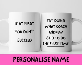 Coach Mug, Funny End of Season Personalised Gift for Coach for Men or Women, Funny Mug for Coach, Thank You Gift For Coach from Players