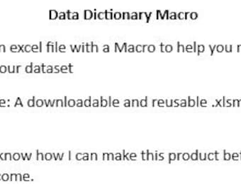 データ辞書マクロ | Excel | 重複の削除