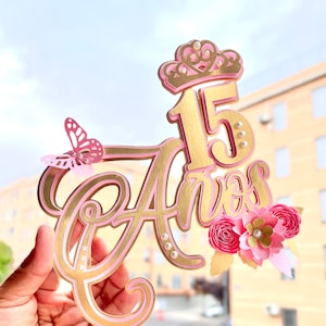 caketopper SVG, Studio3, modelo 15 años incluye layers