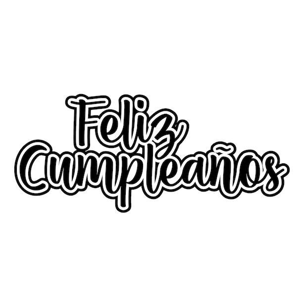 topper feliz cumpleaños - formato SVG for cricut and others, STUDIO for cameo, PDF- decopau templates