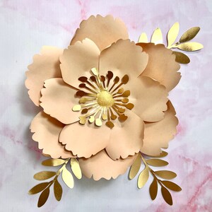 Paper flower G1 with video tutorial - format SVG, STUDIO, PDF - decopau templates